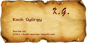 Koch György névjegykártya